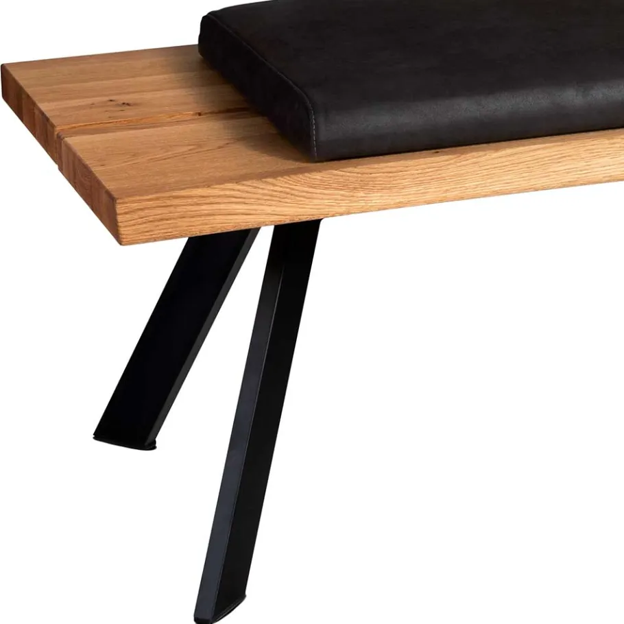 Clearance Esstischbank mit Rückenlehne in Wildeiche - Piton Sitzbank