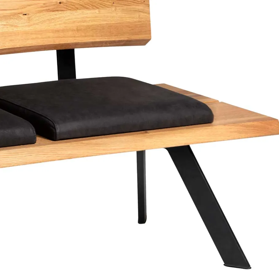 Clearance Esstischbank mit Rückenlehne in Wildeiche - Piton Sitzbank