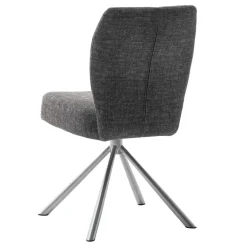 Sale Esstischstuhl mit Federkern in Anthrazit - Marile (2er Set) Stühle