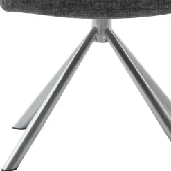 Sale Esstischstuhl mit Federkern in Anthrazit - Marile (2er Set) Stühle