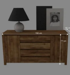 Sale Esszimmer Anrichte Nadalia aus Wildeiche Massivholz Sideboards