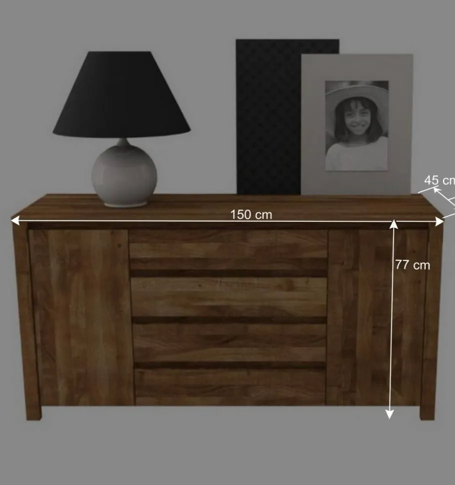 Sale Esszimmer Anrichte Nadalia aus Wildeiche Massivholz Sideboards