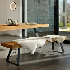 Best Esszimmer Bank aus Eiche & Metall - Ventida Sitzbank