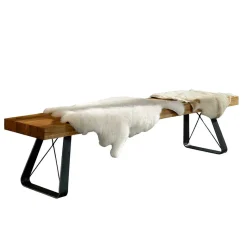 Best Esszimmer Bank aus Eiche & Metall - Ventida Sitzbank