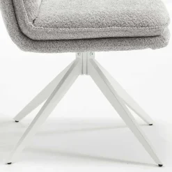 Outlet Esszimmer Drehstühle in Grau Boucle - Topra (2er Set) Stühle