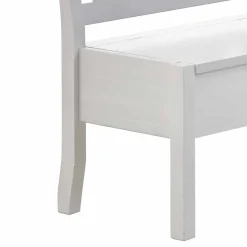 Clearance Esszimmer Eckbank Onesti in Weiß Kiefer massiv Sitzbank