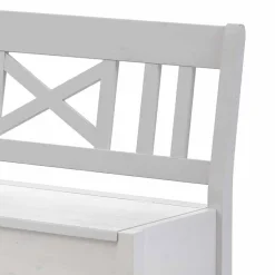 Clearance Esszimmer Eckbank Onesti in Weiß Kiefer massiv Sitzbank