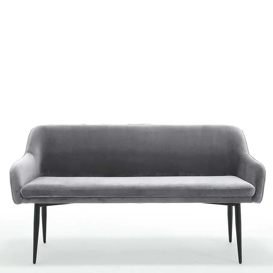 Clearance Esszimmer Polsterbank in Grau mit Schwarz - Setta Sitzbank