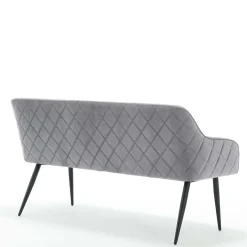 Clearance Esszimmer Polsterbank in Grau mit Schwarz - Setta Sitzbank