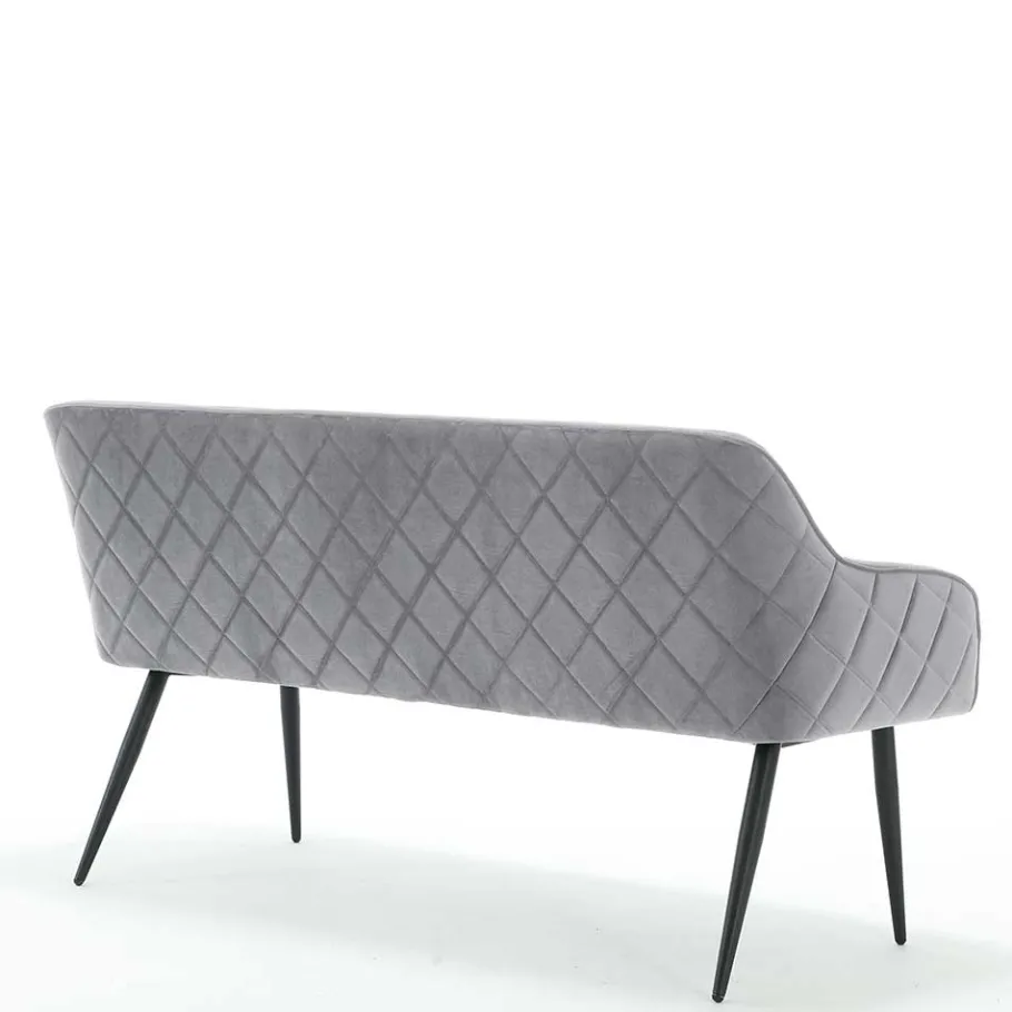 Clearance Esszimmer Polsterbank in Grau mit Schwarz - Setta Sitzbank