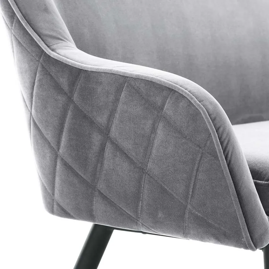 Clearance Esszimmer Polsterbank in Grau mit Schwarz - Setta Sitzbank