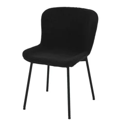 Sale Esszimmer Polsterstuhl in Schwarz - Caleena (2er Set) Stühle