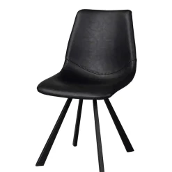 Best Esszimmer Schalenstuhl in Schwarz Merlin Kunstleder (2er Set) Stühle