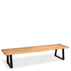 Outlet Esszimmerbank mit natürlicher Baumkante - Jessmine Sitzbank