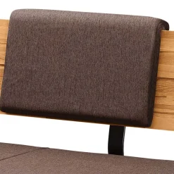 Best Esszimmerbank mit Rückenlehne in Braun Stoff - Virds Sitzbank