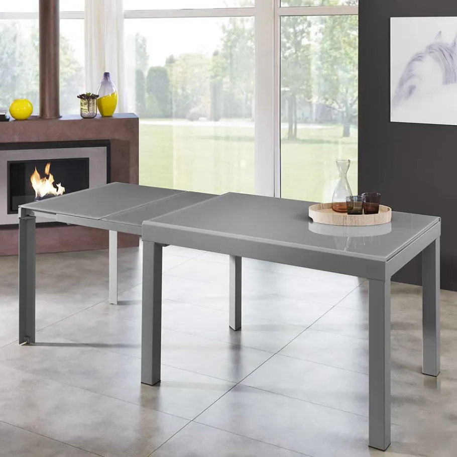 New Esszimmertisch in Grau Florian ausziehbar von 120cm auf 350cm Tische