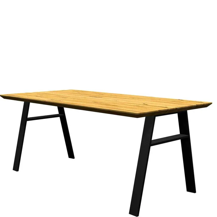 Outlet Esszimmertisch mit Schweizer Kante Eiche massiv - Jessen Tische