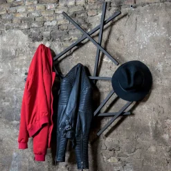 Discount Extravagante Wandgarderobe in Schwarz - Volkma Garderoben