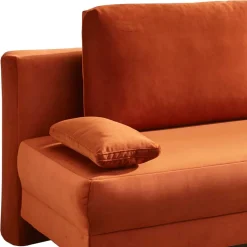 Best Federkern Klappsofa in Kupfer Velours - Sharkas Betten|Sofas