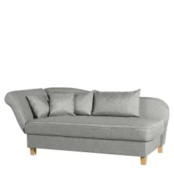 Best Federkern Polsterliege in Hellgrau mit Buche - Zadella Sofas