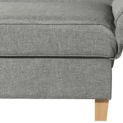 Best Federkern Polsterliege in Hellgrau mit Buche - Zadella Sofas