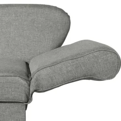 Best Federkern Polsterliege in Hellgrau mit Buche - Zadella Sofas