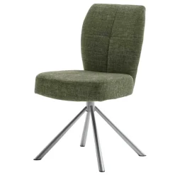 Best Federkern Polsterstuhl in Oliv Grün - Charlots (2er Set) Stühle