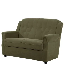 Best Flockstoff Couch in Dunkelgrün - Ramira Sofas