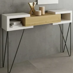 Best Flur Konsolentisch & Spiegel Set - Orydan (fünfteilig) Garderoben