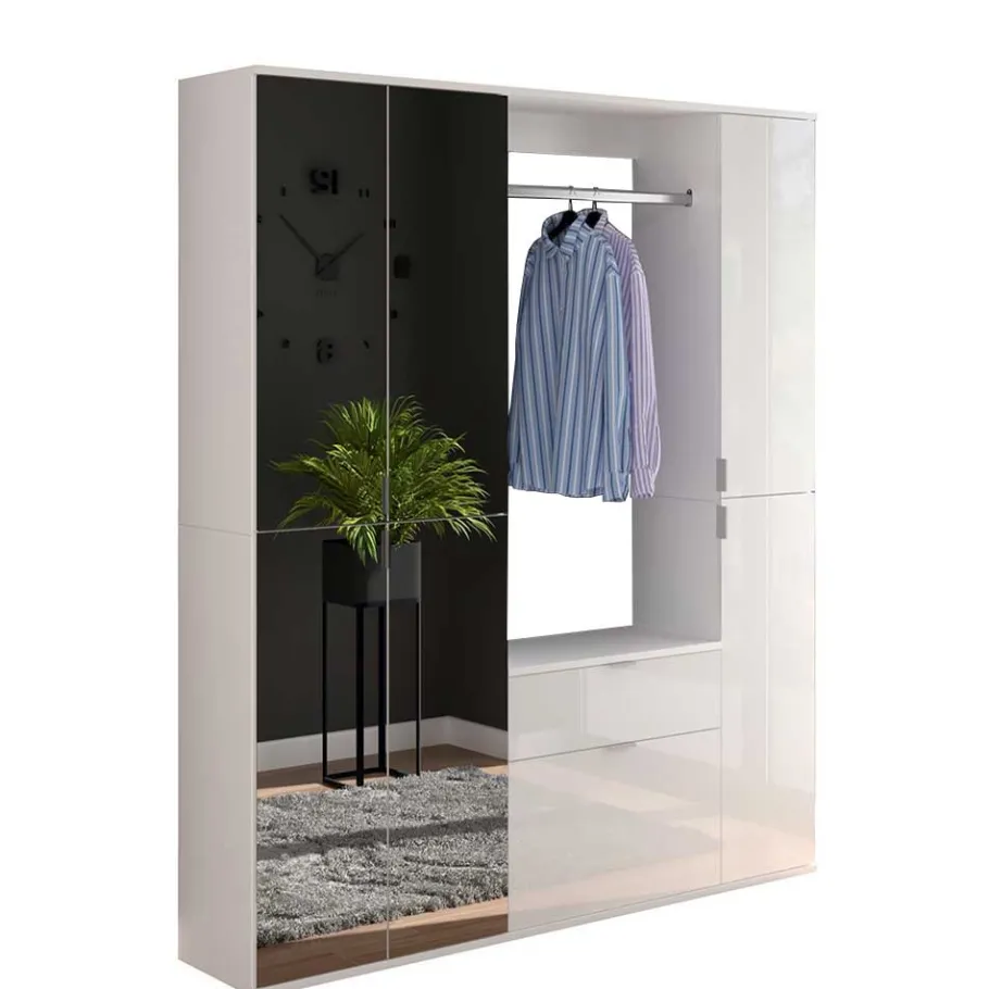 Best Flur Möbelblock kompakt 152x193x34 cm - Ejulia (dreiteilig) Garderoben