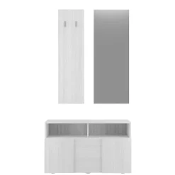 Discount Flurmöbel in Eukalyptus Holzoptik - Hollie (dreiteilig) Garderoben