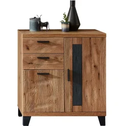 Discount Flurmöbel Set in Wildeiche - Elprisca (vierteilig) Garderoben