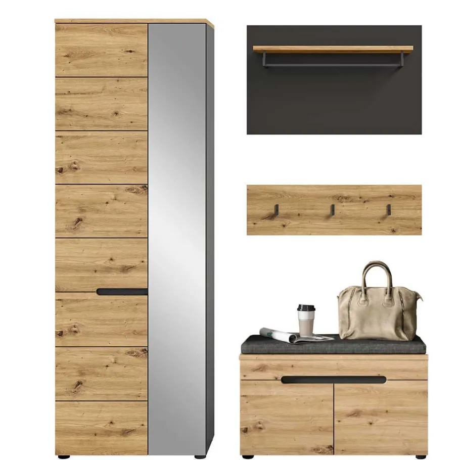 Best Flurmöbel Set modern - Norja (vierteilig) Garderoben