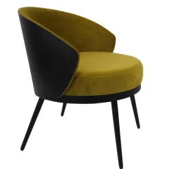 Best Frei stellbarer Velours Sessel in Gold Gelb - Durense Sessel