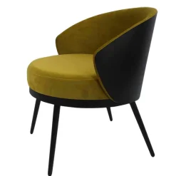 Best Frei stellbarer Velours Sessel in Gold Gelb - Durense Sessel