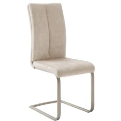 Best Freischwinger-Polsterstühle in Creme - Sevilaca (4er Set) Sessel