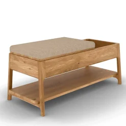 Outlet Funktionelle Schlafzimmerbank aus Wildeiche - Laida Sitzbank