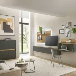 Online Funktionelle Wohnwand Möbel - Ahilav (fünfteilig) Wohnwände