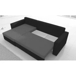 Sale Funktionscouch in hellem und dunklem Beige - Negro Sofas