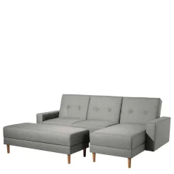 Best Funktionsecke in Hellgrau mit Erle - Manoja (zweiteilig) Sofas