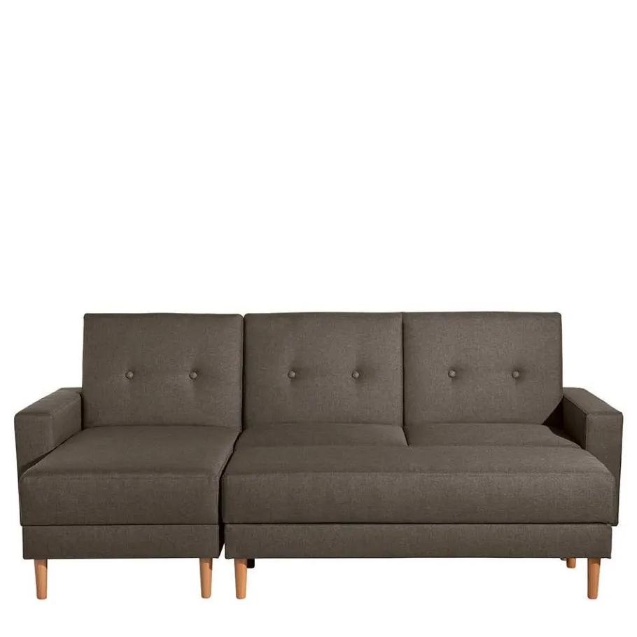 Best Funktionsecksofa in Braun mit Erle - Iljona (zweiteilig) Betten|Sofas