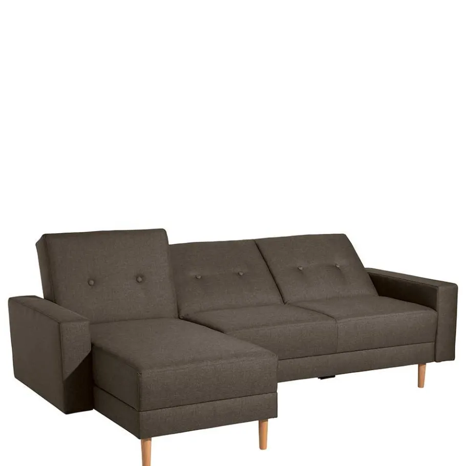 Best Funktionsecksofa in Braun mit Erle - Iljona (zweiteilig) Betten|Sofas