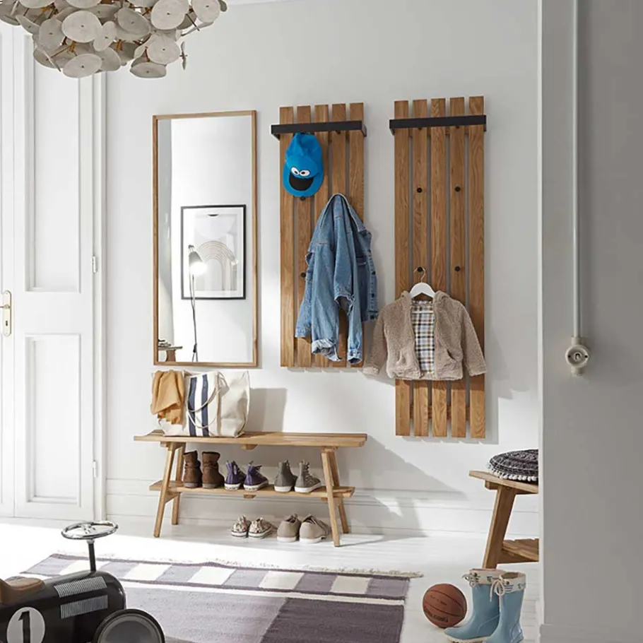 Best Garderobe aus Eichenholz und Metall - Gangizo Garderoben
