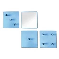 Discount Garderobe Straits in Blau Hochglanz (vierteilig) Garderoben