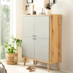 Sale Garderobe und Highboard Set - Oliva (zweiteilig) Garderoben