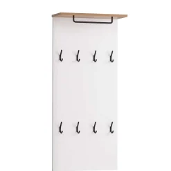 Garderobe Wandpaneel mit acht Haken & Stange - Goliat Garderoben