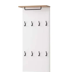 Garderobe Wandpaneel mit acht Haken & Stange - Goliat Garderoben