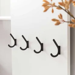 Garderobe Wandpaneel mit acht Haken & Stange - Goliat Garderoben