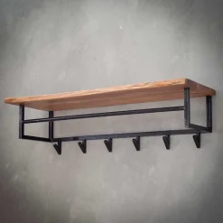 Discount Garderobe zum AufhÀngen aus Metall Schwarz - Porongo Garderoben