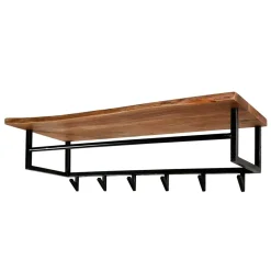 Discount Garderobe zum Aufhängen aus Metall Schwarz - Porongo Garderoben